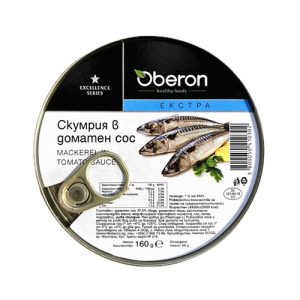 Скумрия в доматен сос Оберон, 160гр
