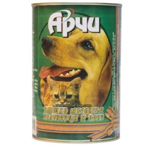 Консерва Арчи за куче и коте – заешко, 1100г