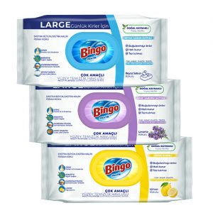 Универсални почистващи мокри кърпи Bingo, 96 броя
