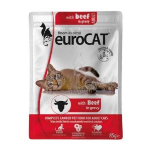 Пауч за котки Eurocat телешко, 85г