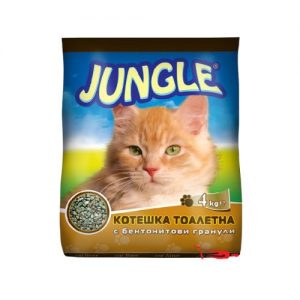 Котешка тоалетна с бентонитови гранули Jungle, 4кг