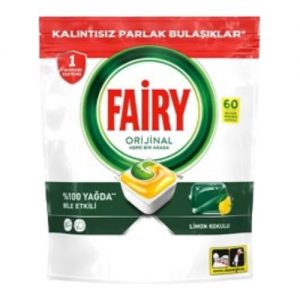Таблетки за съдомиялна Fairy Original Лимон, 60 броя